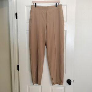Athleta Brooklyn Heights Pants Womens 10 Brown High Rise Tailored Straight Leg
